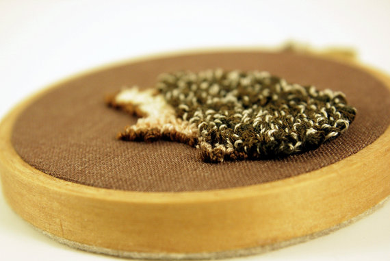 Detail of Hedgehog Embrodiery.