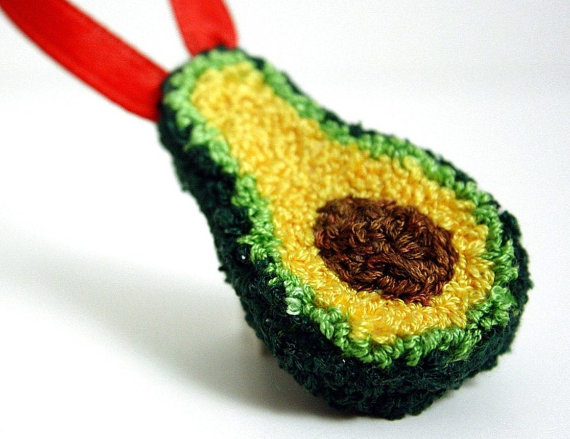 Avocado Christmas Ornament